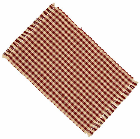 Our Barn Red Heritage House Check placemat is made of cotton. This is a 14" x 18" placemat. Our placemats are made of durable cotton that offers lasting quality., Home décor ,  Everyday
