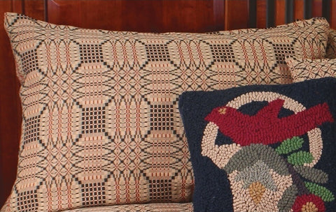 Bring old world style to your home with the Trenton Jacquard Pillow Sham. Made of 100% cotton and features an Intricate pattern of black, barn red and nutmeg.