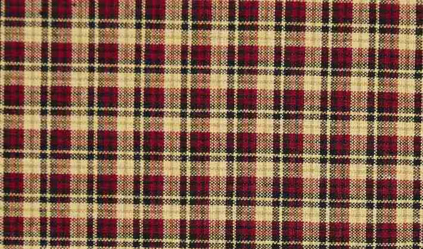 Patriotic Patch Red Plaid Fabric Swatch