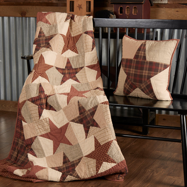 Farmhouse Star Quilted Throw 60x50 - Final Qtys - Allysons Place