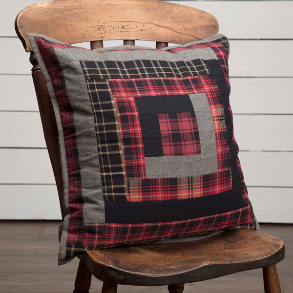 Wheat Plaid Pumpkin Pillow 18x18 - Allysons Place