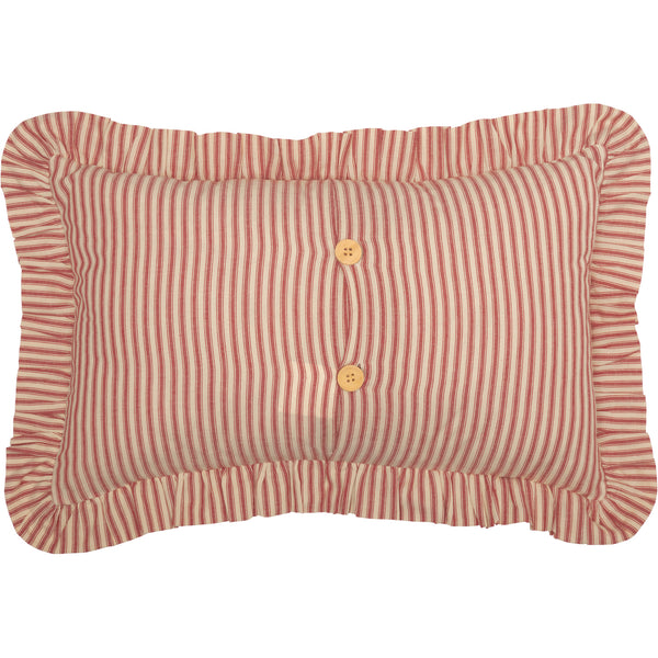 Sawyer Mill Red Ticking Stripe Fabric Pillow 14x22