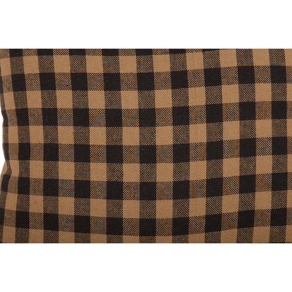 Black Check Fabric Pillow 12x12