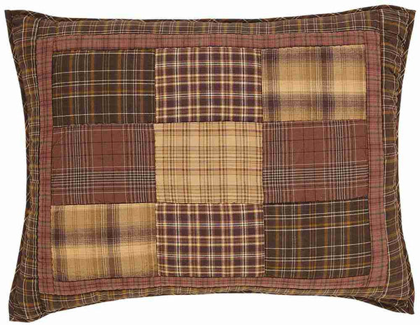 Prescott Standard Sham 21x27, Primitive Country Frmhouse Quilted Bedding