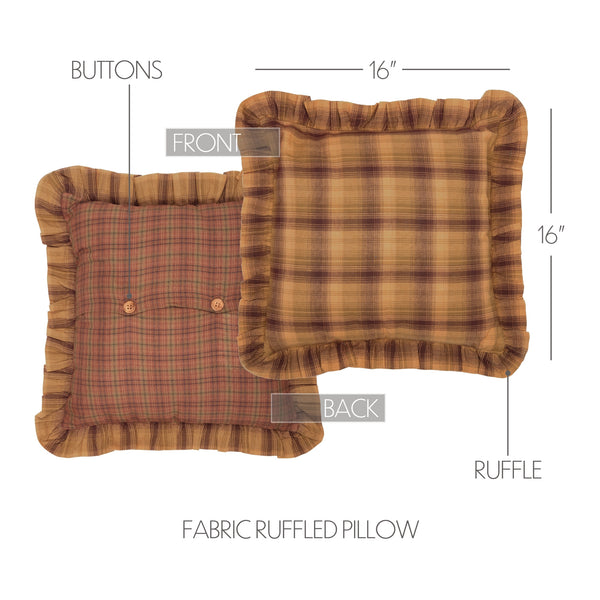 Prescott Pillow Fabric Filled Ruffled 16x16