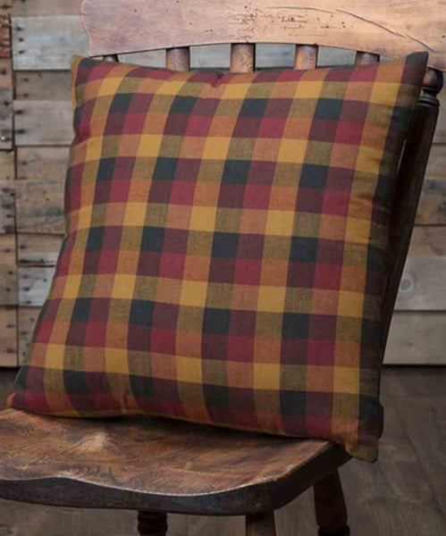 Primitive Check Pillow 16 in.