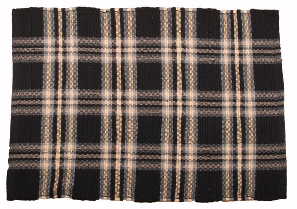 Our Black Richman Rug is made of Cotton and is 24 In x 36 In. See website for free shipping offer. Primitive Country Home Decor. 