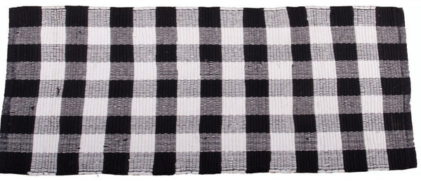 Buffalo Check Black 24"x72"Rug