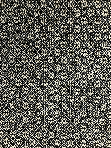 Cherry Blossom Black Tan Woven Pillow, Primitive Country Colonial Textiles