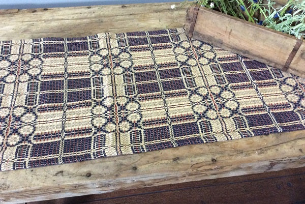 Yorktown Weave Brick/Navy/Linen Queen Bed Cover Queen Combo - Bed Cover and 2 Matching Shams