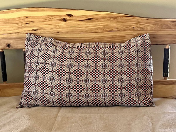 SHADOWBROOK BRICK/NAVY/LINEN QUEEN BED COVER Combo with 1 matching sham