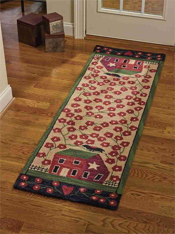 Red Hooked Rugs Hooked Rugs - Allysons Place