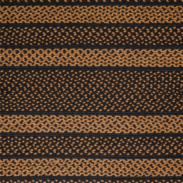Black & Tan Jute Rug Rect w/ Pad 36x60