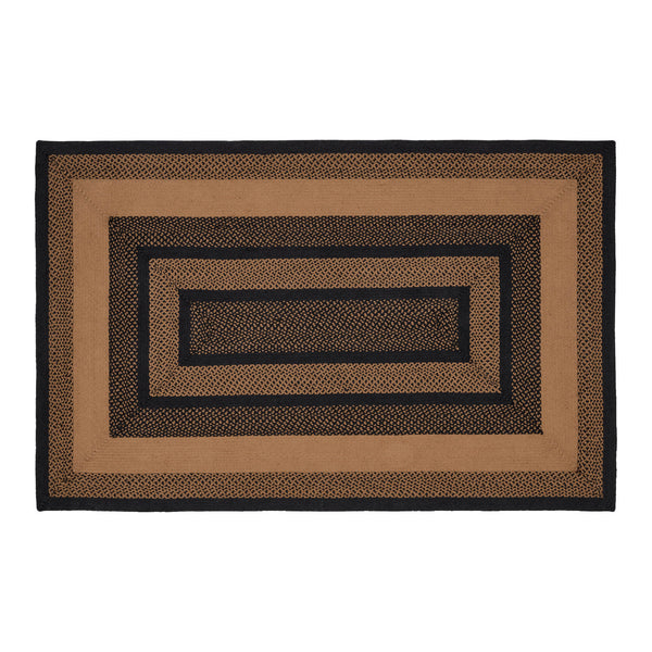 Farmhouse Jute Rug Rect Stencil Stars w/ Pad 60x96