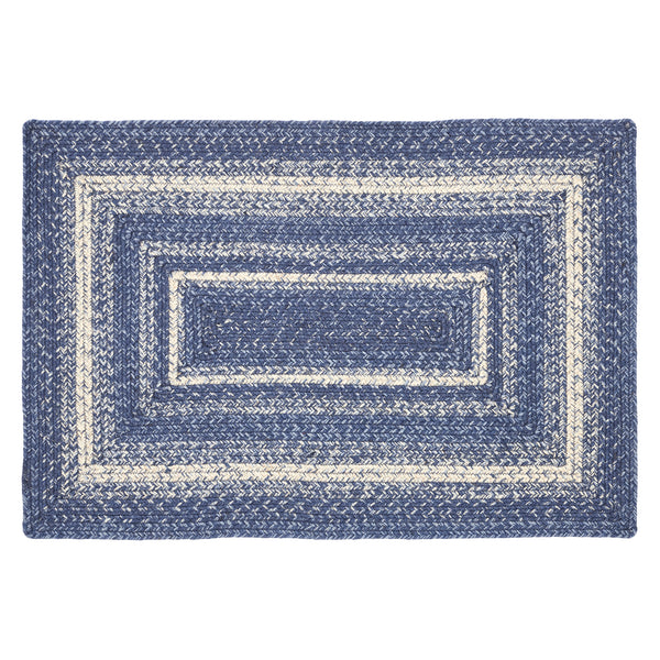 Great Falls Blue Jute Rug/Runner Rect w/ Pad 24x78 - Allysons Place