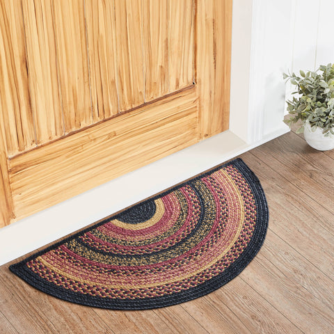 Heritage Farms Jute Rug Half Circle w/ Pad 16.5x33