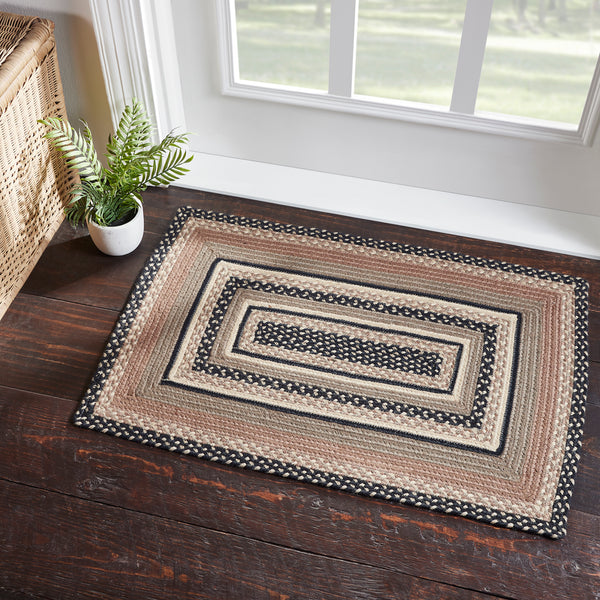 Heritage Farms Oval Braided Rug 27x48 - with Pad
