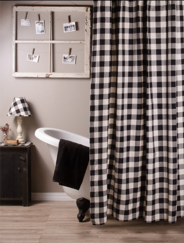Buffalo Check Black ShowerCurtn