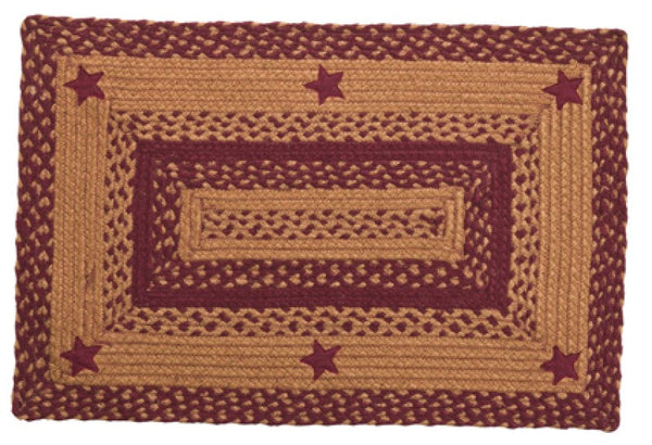 Star Wine 5'x8' Braided  Rectangle Rug