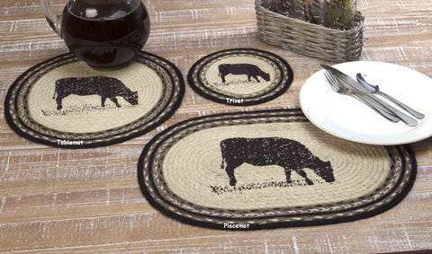 Sawyer Mill Cow Jute Tablemat 13" Set of 6