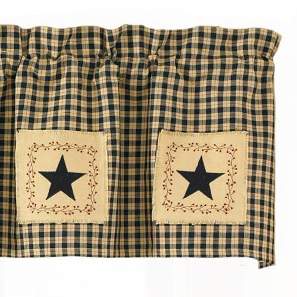 Star Patch Lined Valance