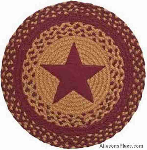 Star Wine Braided Accent Mat