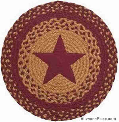Star Wine Braided Accent Mat
