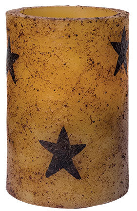 Star Timer Pillar 4 in. Primitive Country Farmhouse Home Kitchen Bath Window Decor Accessories