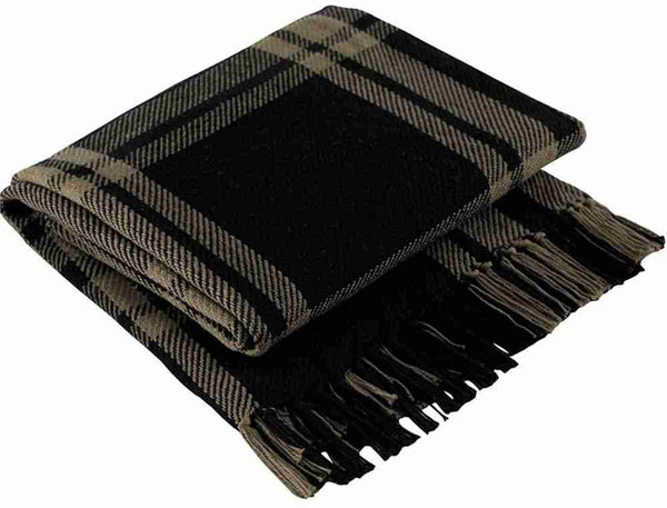 Sturbridge Black Throw Woven