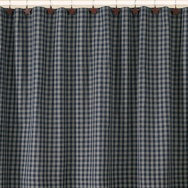 This charming Sturbridge Shower Curtain is the perfect accent for your country bathroom decor! The deep navy & warm tan combine to offer a simple yet elegant checkerboard pattern, while the "button" hooks add character! Country charming!!