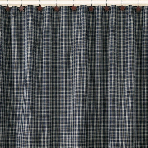 This charming Sturbridge Shower Curtain is the perfect accent for your country bathroom decor! The deep navy & warm tan combine to offer a simple yet elegant checkerboard pattern, while the "button" hooks add character! Country charming!!