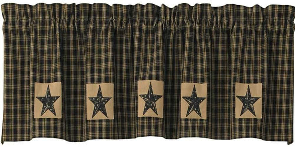 Sturbridge Patch Black Lined Valance