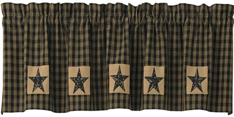 Sturbridge Patch Black Lined Valance