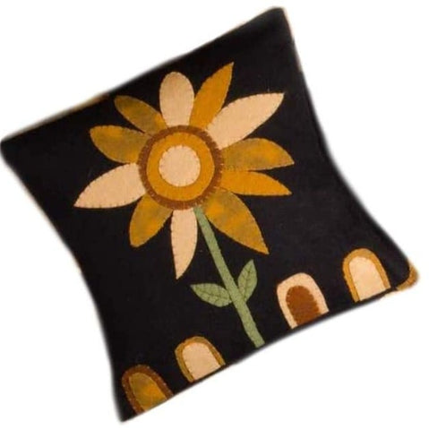 Sunflower Pillow Black
