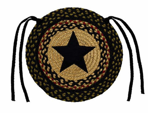 Tartan Star 15" Braided  Chair Pad Set of 4
