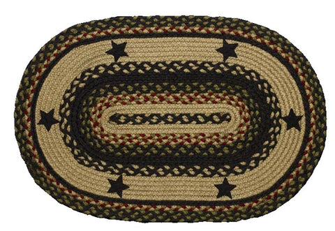 Tartan Star 5'x8' Braided  Oval Rug