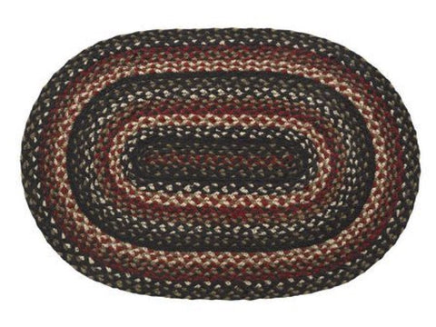 Tartan 20x30 in. Braided  Oval Rug