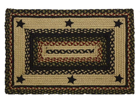 Tartan Star 20x30 in. Braided  Rectangle Rug