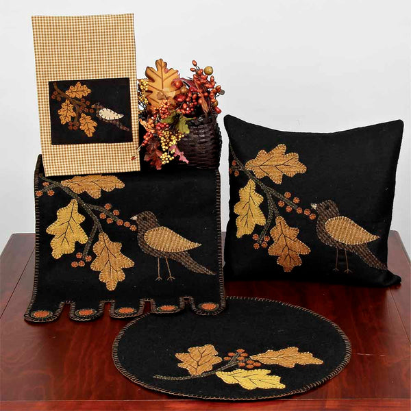 The crowing is orange. Table runner made of cotton. This is a 14" x 36" table runner that will give your style.