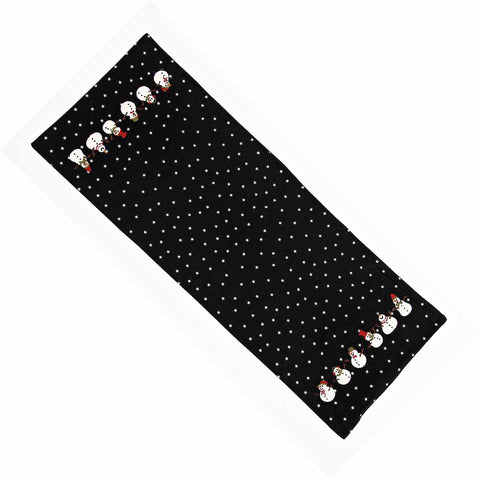 Whimsy Snowmen Table Runner 14x36 – Black Farmhouse Holiday