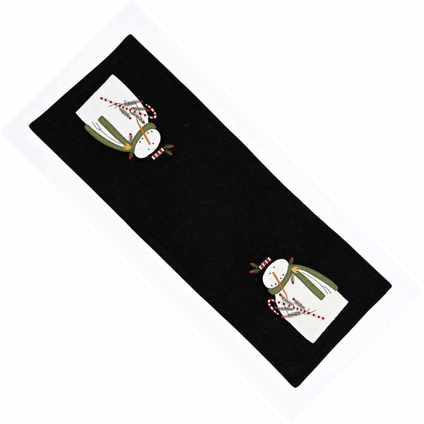Mr. Winterberry Table Runner 14x36 – Black Wool Felt