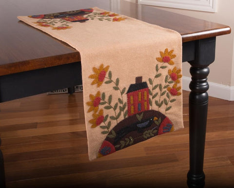 Our Nutmeg In the Country 36 Inch Table Runner is 14 Inch x 36 Inch and is made of Wool/Felt. Visit website for FREE s/h & discount offers. Primitive Country Farmhouse.