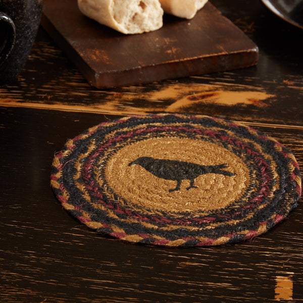 Heritage Farms Crow Jute Trivet 8"