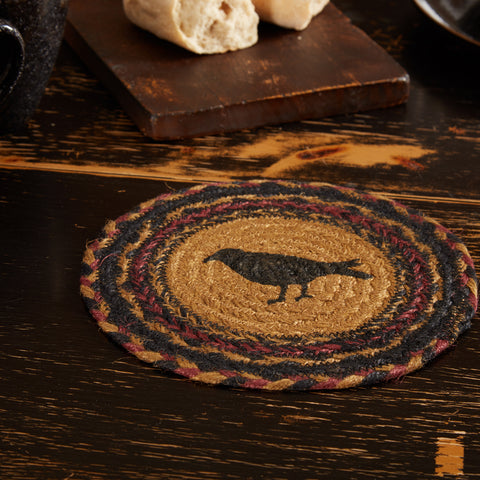 Heritage Farms Crow Jute Trivet 8"