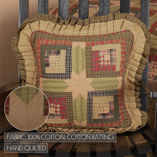 Tea Cabin Pillow Quilted 16x16