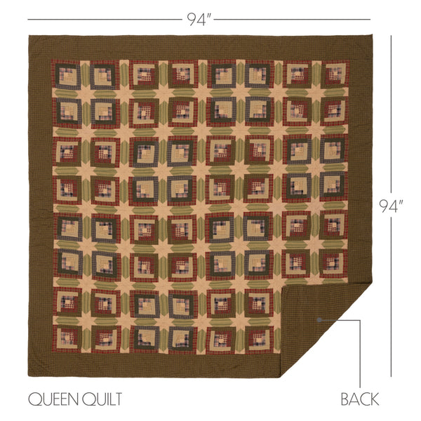 Tea Cabin Queen Quilt 94Wx94L