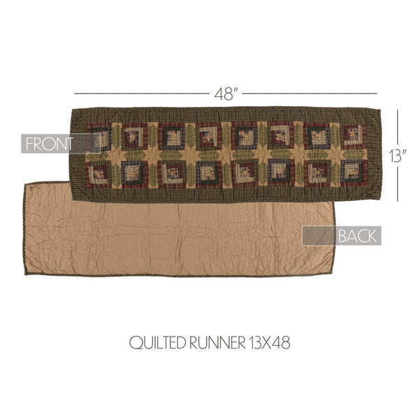 Tea Cabin Runner Quilted 13x48