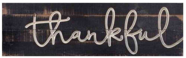 Thankful Carved Calligraphy