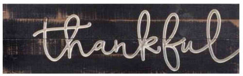Thankful Carved Calligraphy