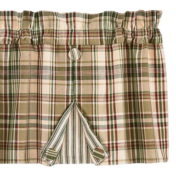 Thyme Lined Button Pleat Valance - 14"L